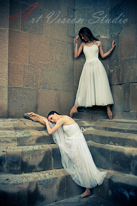  Model portfolio - two ballerinas posing
