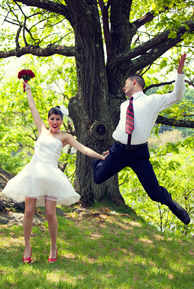 Jumping! - wedding posing ideas