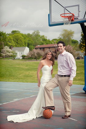 After wedding session - basketball theme inspired