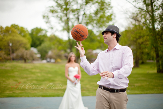 After wedding session - basketball theme inspired 