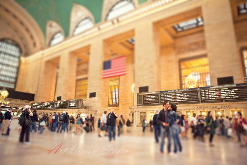 Grand Central NYC Love Session - lifestyle engagement photographer in Stamford