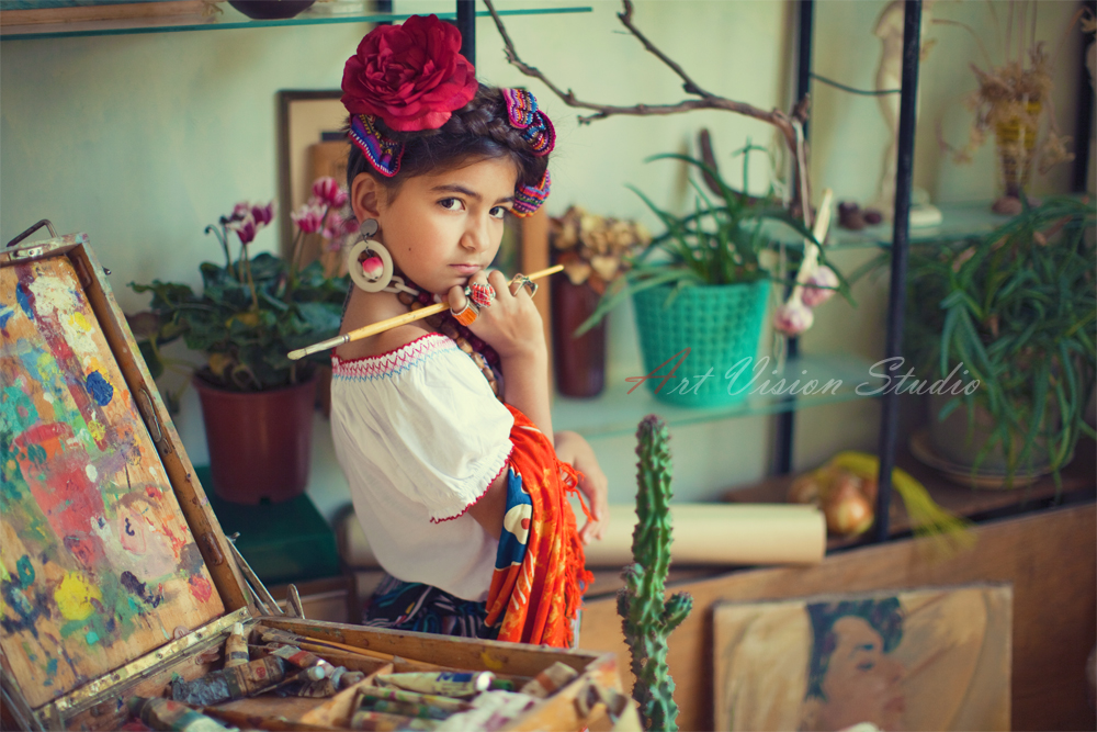 Frida Kahlo photo shoot - Children's photographer in Stamford, CT