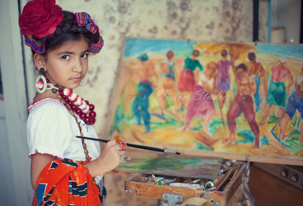 Frida Kahlo inspiration session - Stamford children photographer