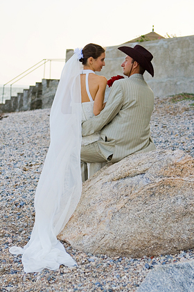 Beach wedding photography - Stamford beach