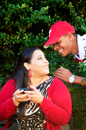 Laughing-Editorial type engagement session