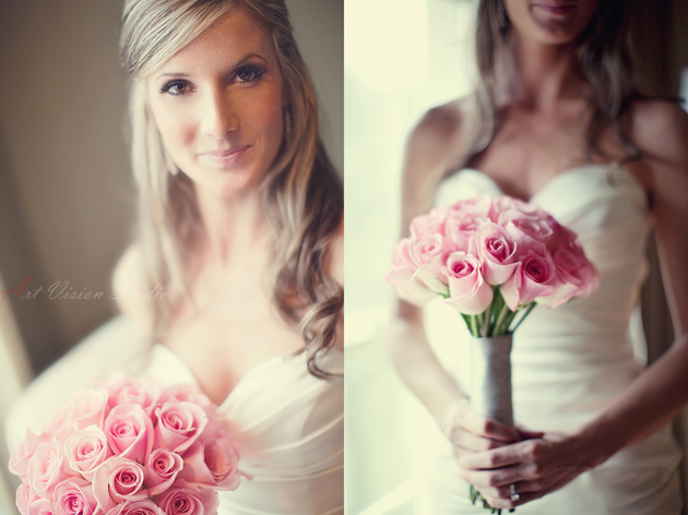 Portrait of a bride by a window- CT  natural light wedding photographer