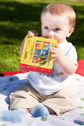 Baby with a book-children photography, Stamford,CT