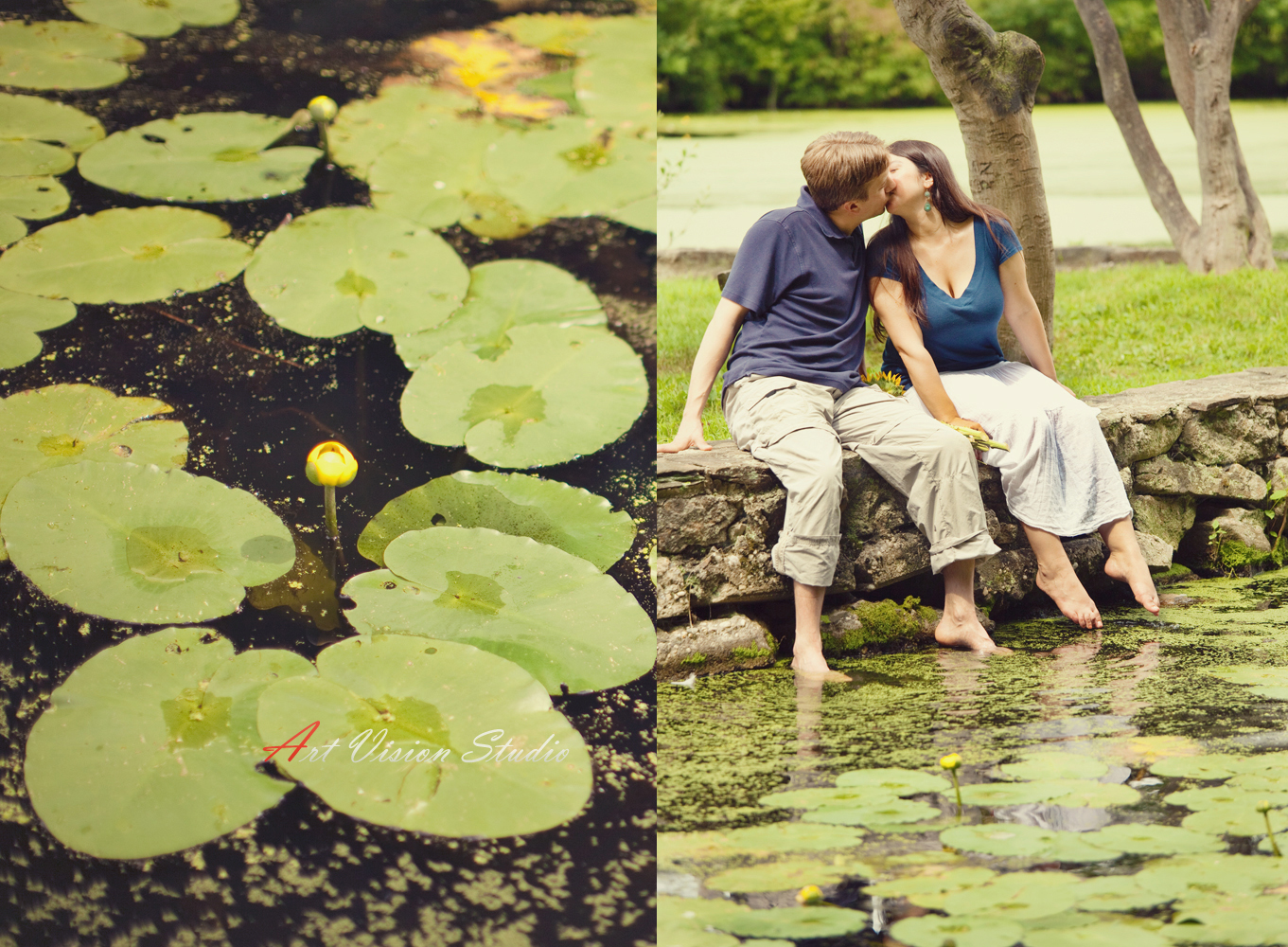 Dolce Norwalk CT engagement photos-engagement photos by the pond