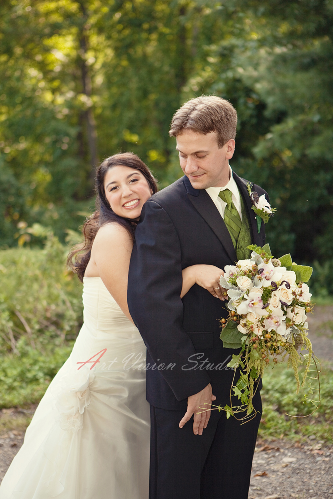 Bride and groom portraiture at Dolce Norwalk-natural light wedding photos