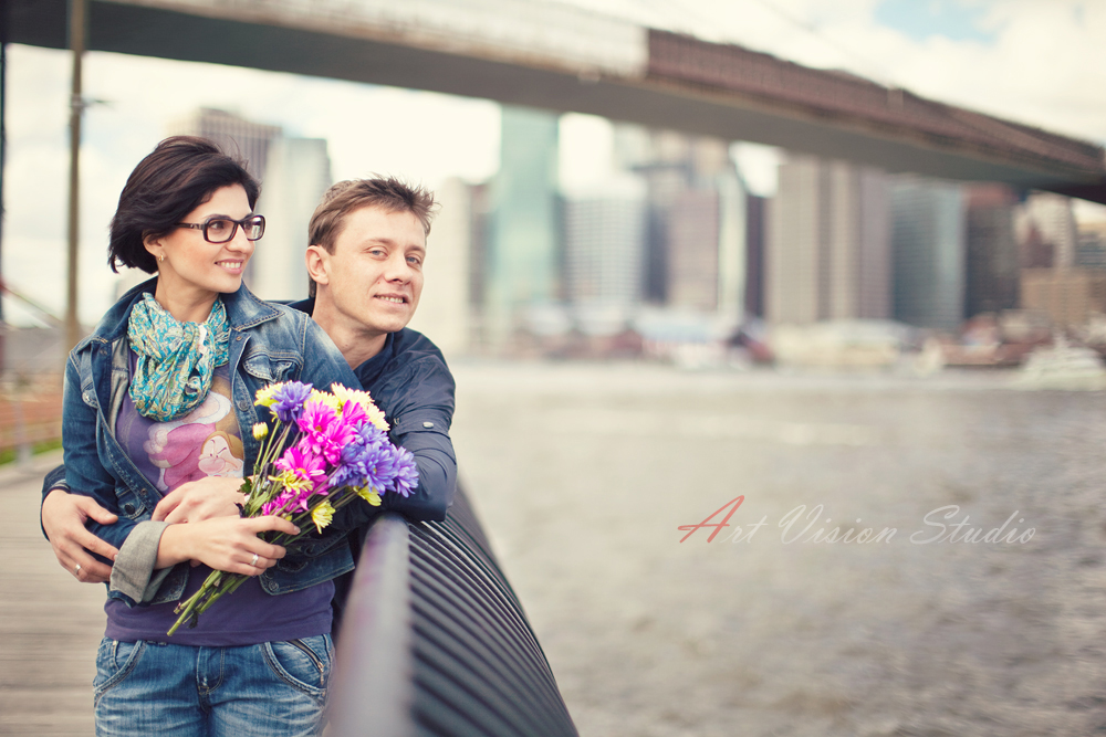 Lifestyle Love photo shoot - Brooklyn Bridge photo session