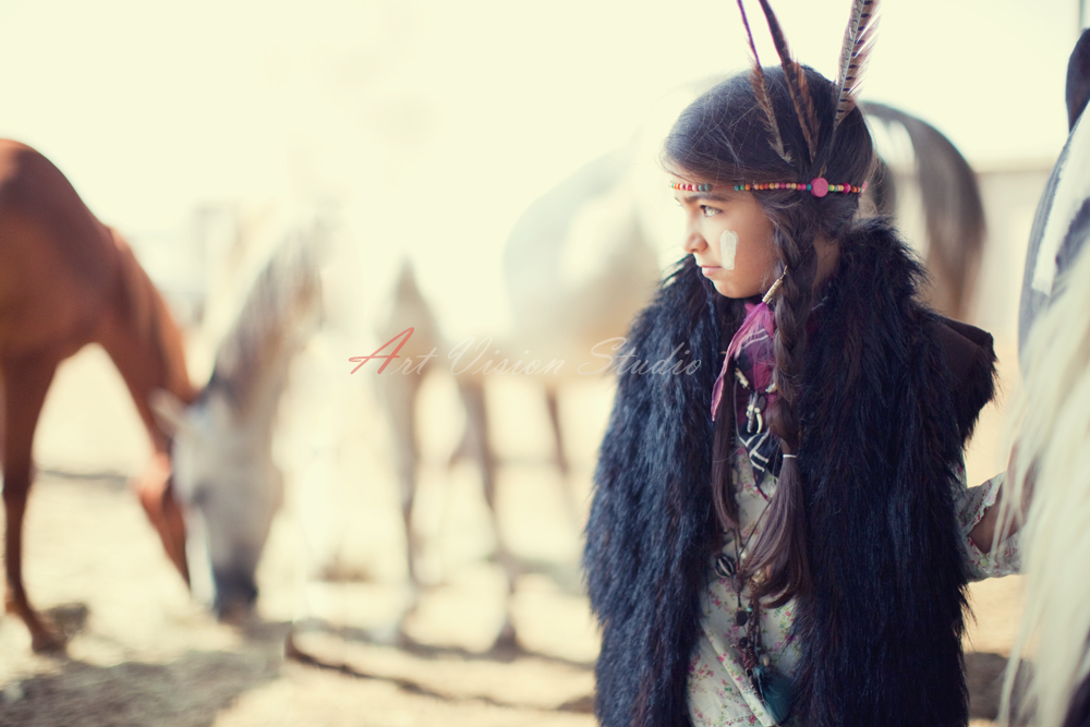  Stamford children's photographer - American indian inspured photoshoot for a girl
