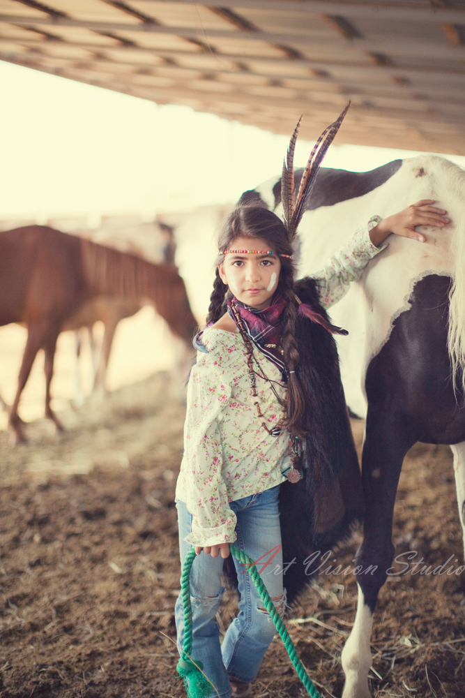 Indian inspired photography session for a girl - Themed kids photography sessions in CT