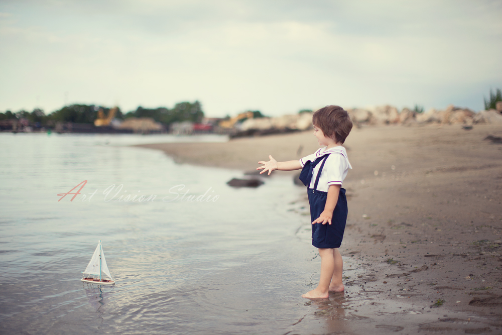 Greenwich, CT kids  creative photographer -Sailor themed toddler photography session in CT