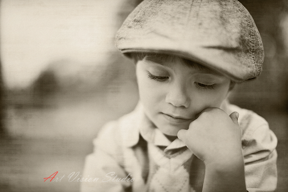 Vintage style kids photography - Black and white childrens photography