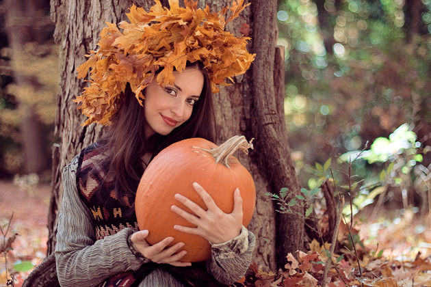 Photographic portraits - With the Pumpkin