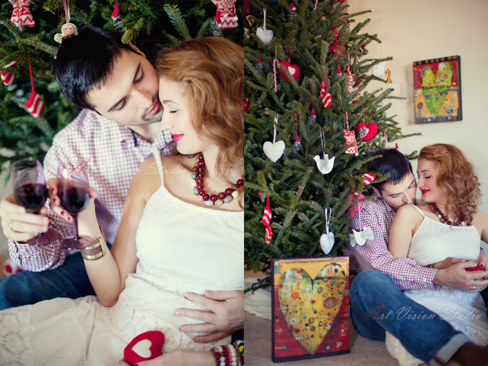 Christmas Love Session - Stamford, CT engagement photographer