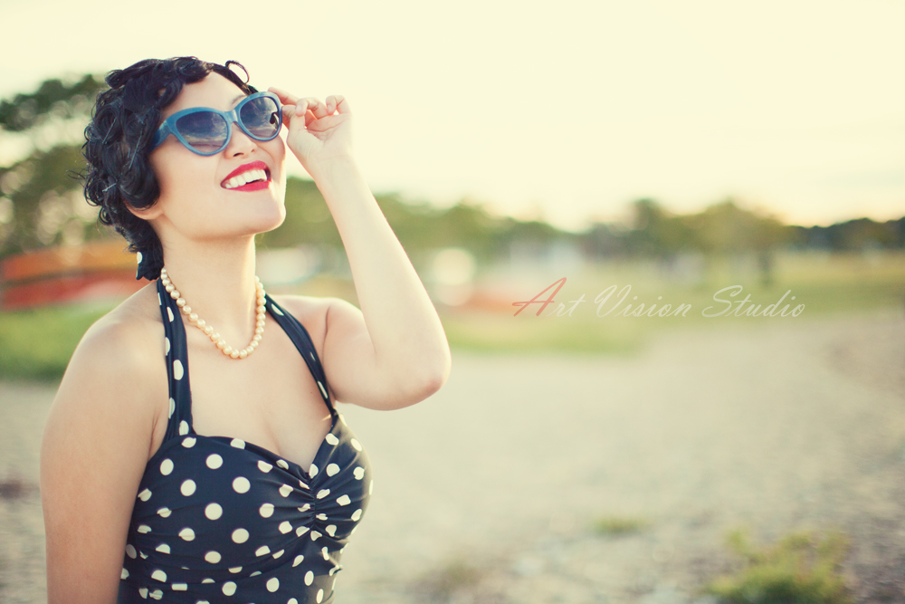 Greenwich CT - Retro swimwear photography sessions